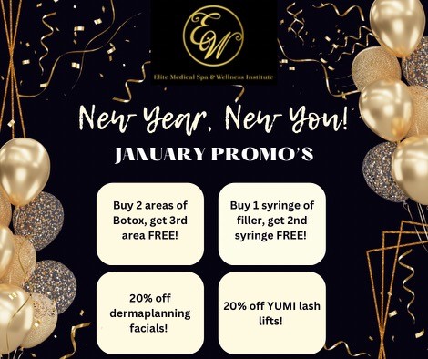Graphic of January Elite Med Spa Promos